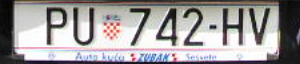 Example image of a license plate